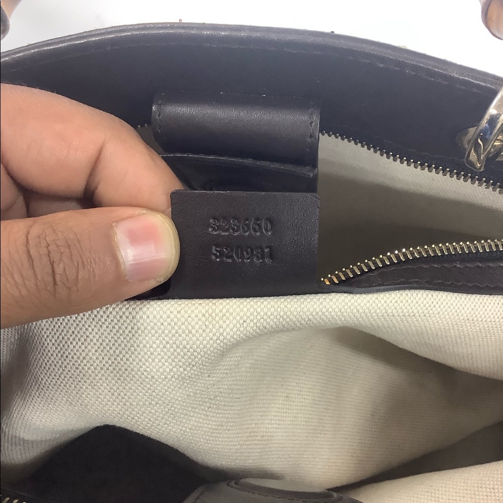 Gucci Ombre 323660 Python Bamboo Convertible Purs… - image 5